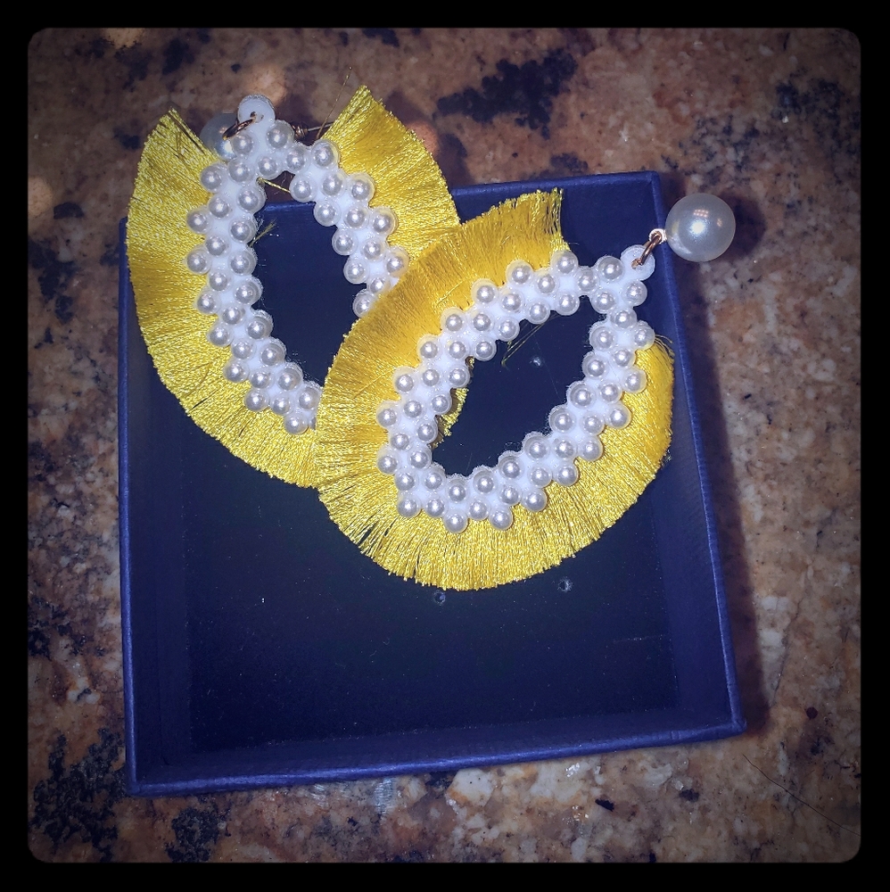 Yellow earrings